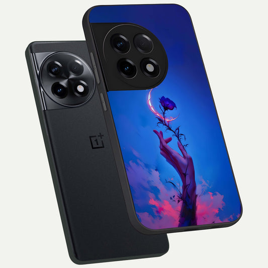  Mystic Hand phone case For OnePlus 11R showing premium glass back cover with detailed artwork