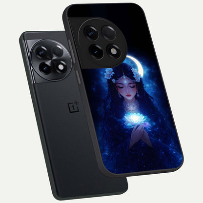  Mystic Moon Queen phone case For OnePlus 11R showing premium glass back cover with detailed artwork