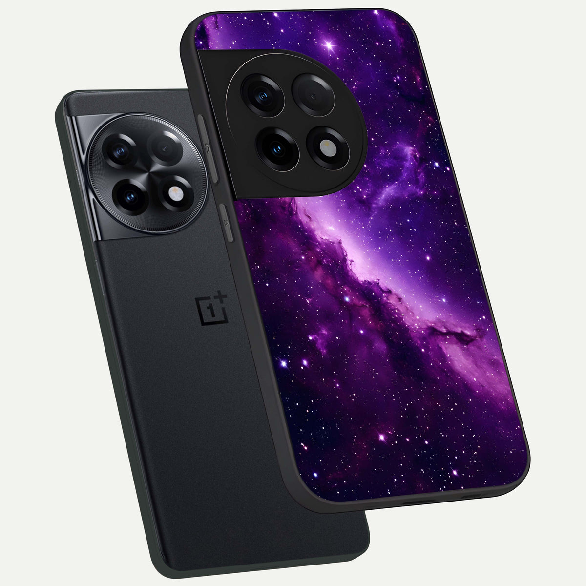  Purple Shade Sky phone case For OnePlus 11R showing premium glass back cover with detailed artwork