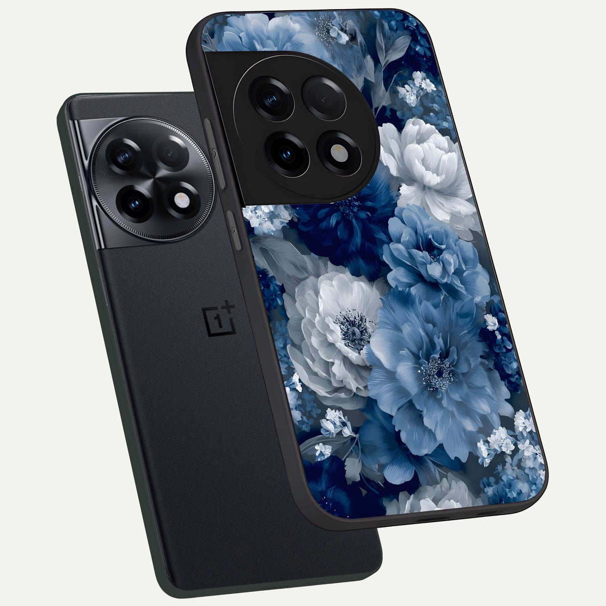  Royal Bloom Garden phone case For OnePlus 11R showing premium glass back cover with detailed artwork