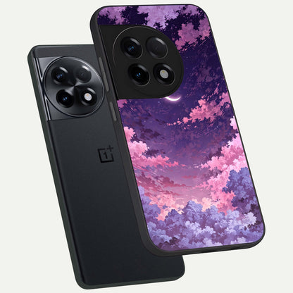  Sky Drift Clouds phone case For OnePlus 11R showing premium glass back cover with detailed artwork