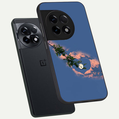  Sky Under Tree phone case For OnePlus 11R showing premium glass back cover with detailed artwork