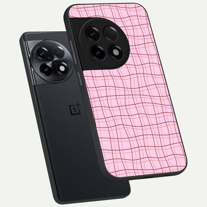  Soft Grid Bliss phone case For OnePlus 11R showing premium glass back cover with detailed artwork
