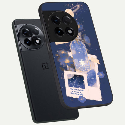  Starlit Cosmic Jar phone case For OnePlus 11R showing premium glass back cover with detailed artwork