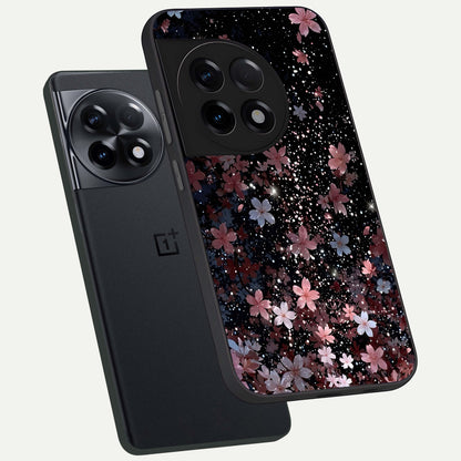 Starlit Flower Dreams phone case For OnePlus 11R showing premium glass back cover with detailed artwork