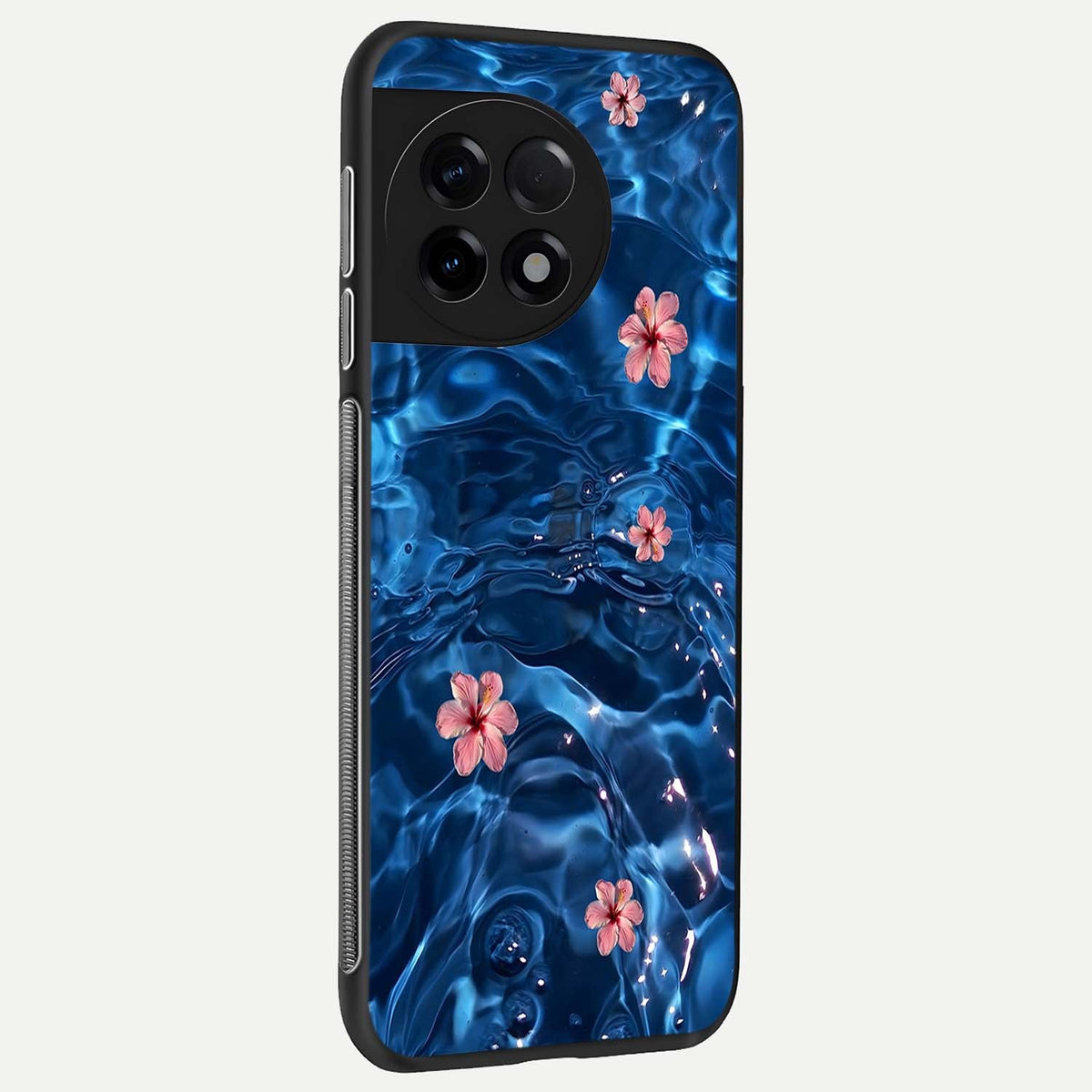  Bloom Thread Art back cover For OnePlus 11R slim fit glass case with vibrant aesthetic design