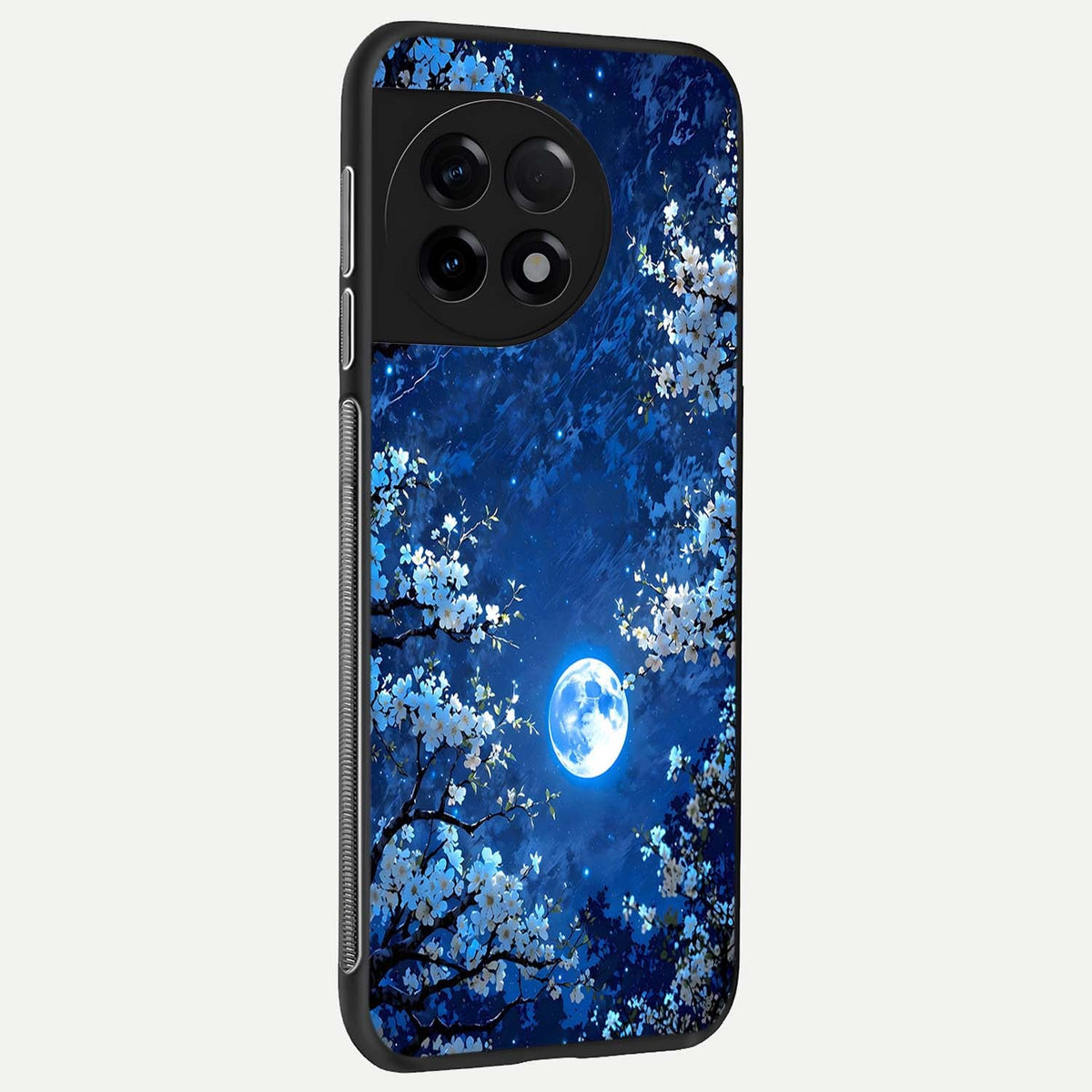  Blossom Moonlight Sky back cover For OnePlus 11R slim fit glass case with vibrant aesthetic design