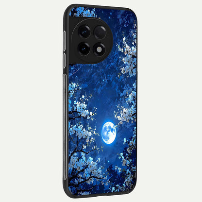  Blossom Moonlight Sky back cover For OnePlus 11R slim fit glass case with vibrant aesthetic design