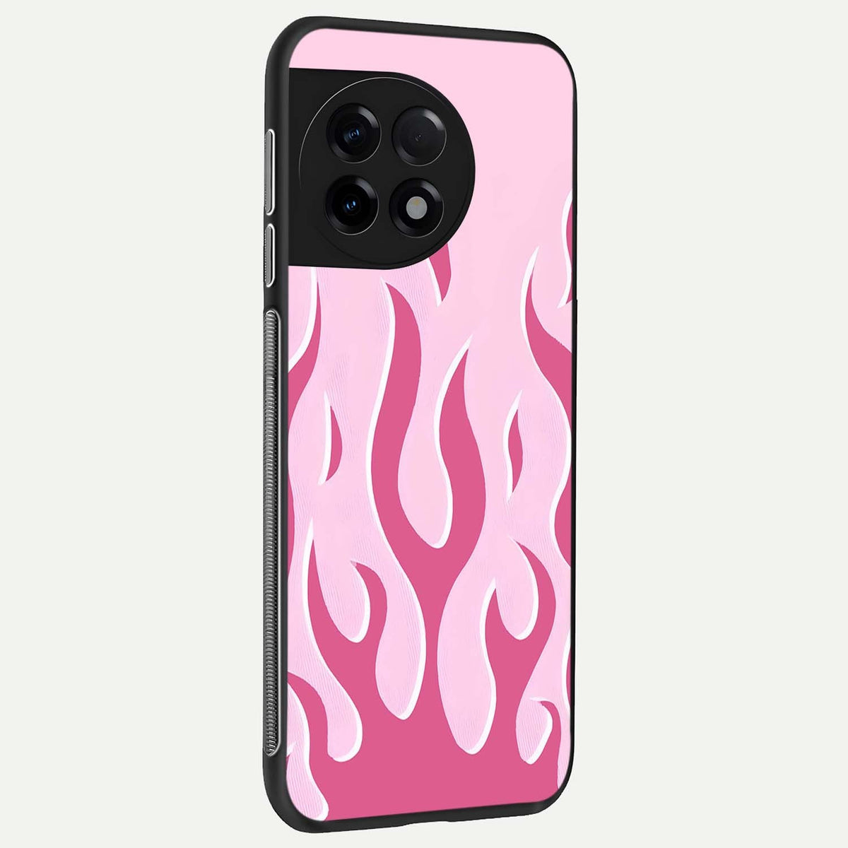  Blush Flame Energy back cover For OnePlus 11R slim fit glass case with vibrant aesthetic design