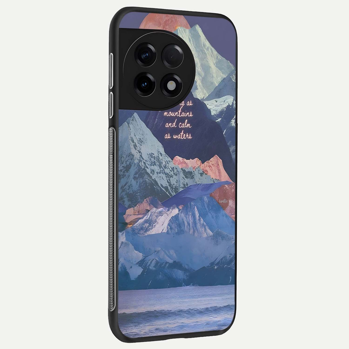  Celestial Mountain Calm back cover For OnePlus 11R slim fit glass case with vibrant aesthetic design