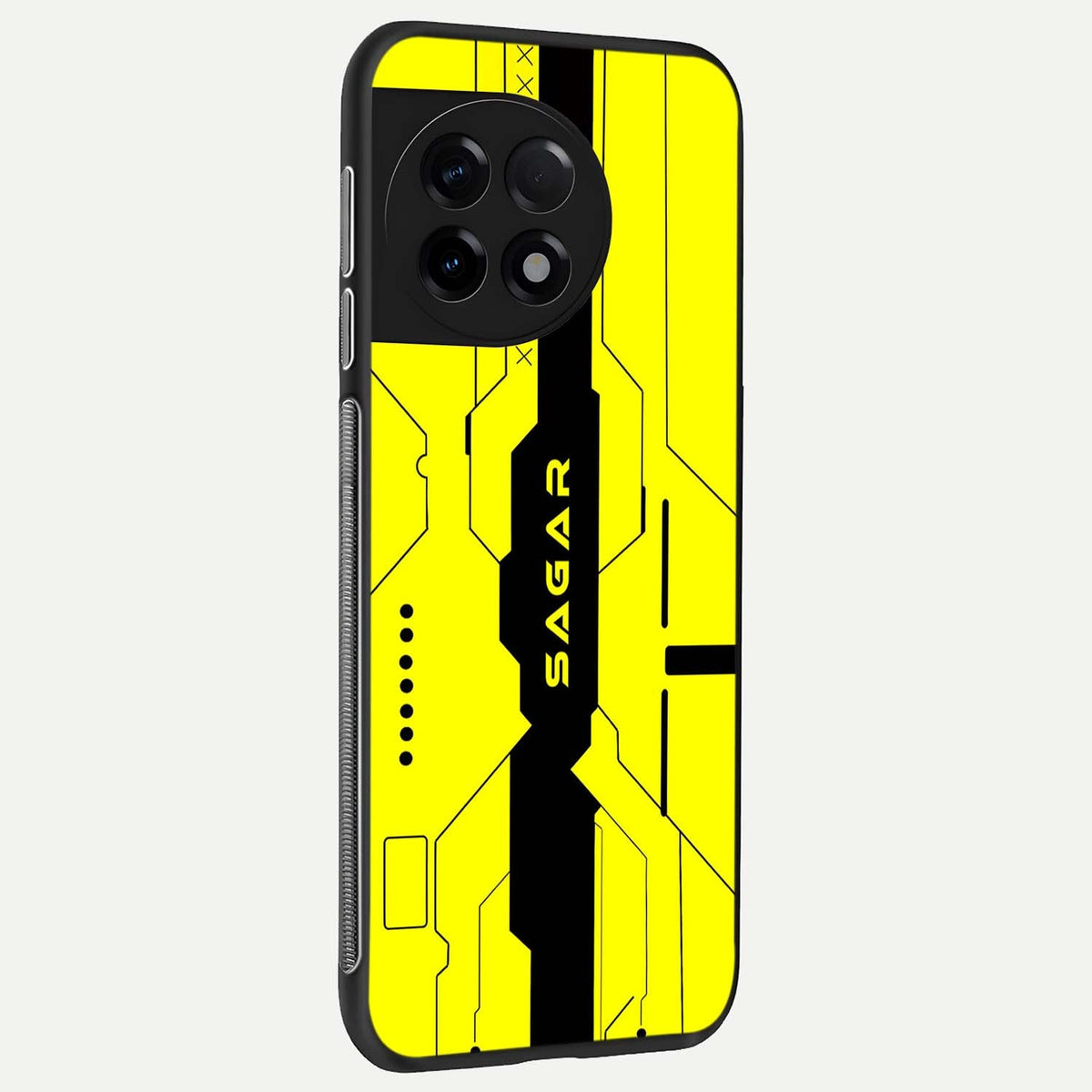  Circuit CYBERPUNK Custom Name back cover For OnePlus 11R slim fit glass case with vibrant aesthetic design