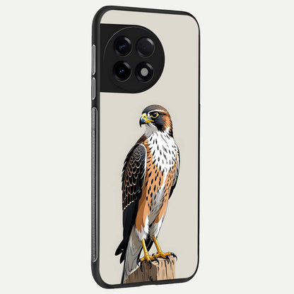  Clever Eagle back cover For OnePlus 11R slim fit glass case with vibrant aesthetic design
