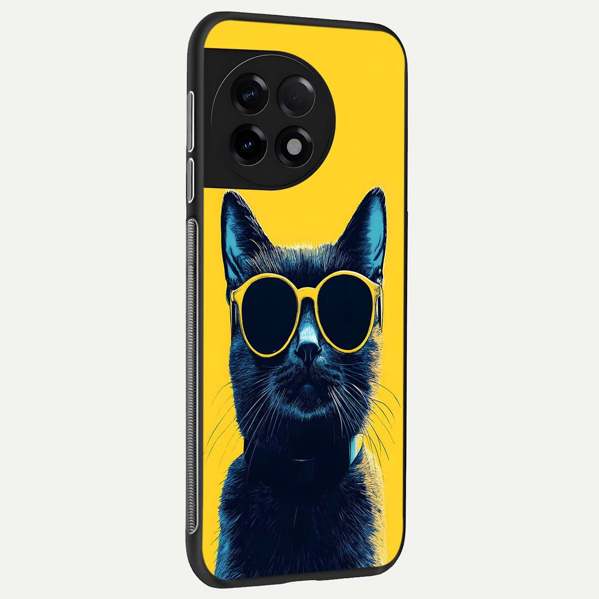  Cool Cat Vibes back cover For OnePlus 11R slim fit glass case with vibrant aesthetic design