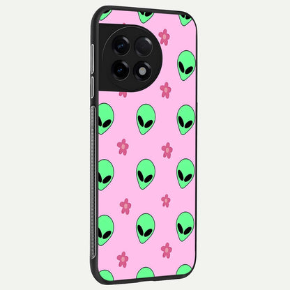  Cosmic Cute Crush back cover For OnePlus 11R slim fit glass case with vibrant aesthetic design