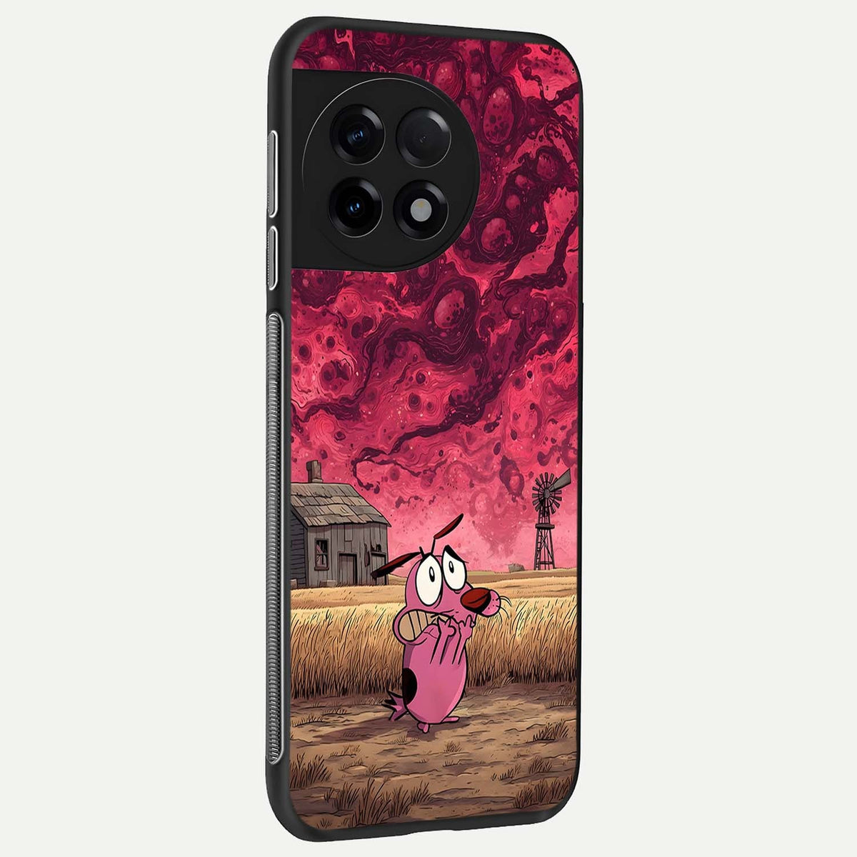  Courage Under Sky back cover For OnePlus 11R slim fit glass case with vibrant aesthetic design