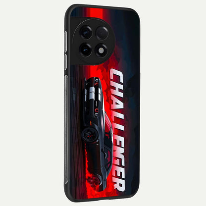  Crimson Challenger Fury back cover For OnePlus 11R slim fit glass case with vibrant aesthetic design