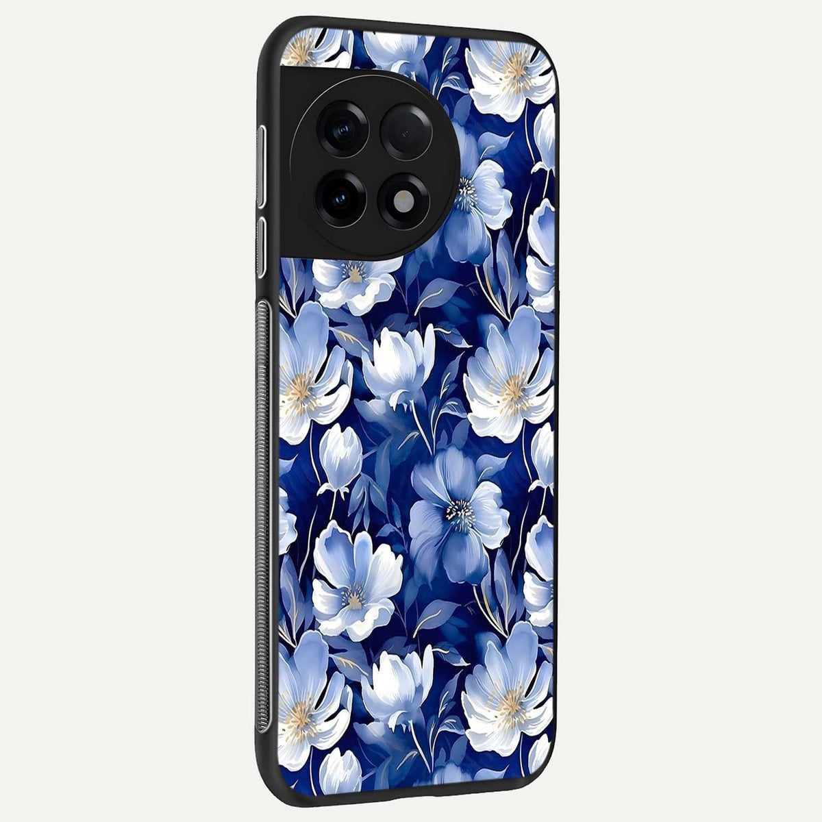  Cute Floral Patterns back cover For OnePlus 11R slim fit glass case with vibrant aesthetic design
