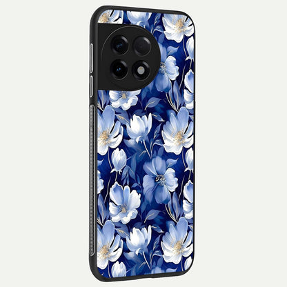  Cute Floral Patterns back cover For OnePlus 11R slim fit glass case with vibrant aesthetic design