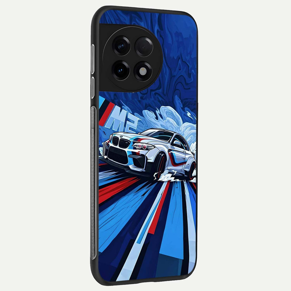  Drift Power Rush back cover For OnePlus 11R slim fit glass case with vibrant aesthetic design