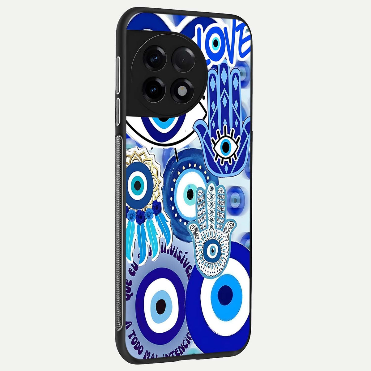  Evil Eyes Dream back cover For OnePlus 11R slim fit glass case with vibrant aesthetic design