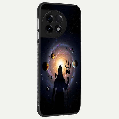  Galactic Shiva Vision back cover For OnePlus 11R slim fit glass case with vibrant aesthetic design
