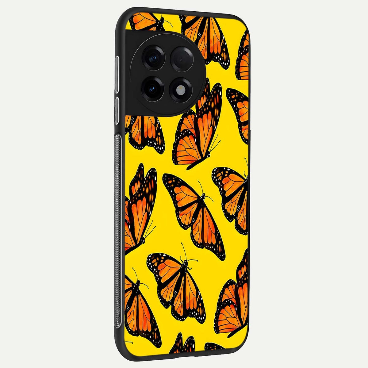  Golden Wing Flight back cover For OnePlus 11R slim fit glass case with vibrant aesthetic design