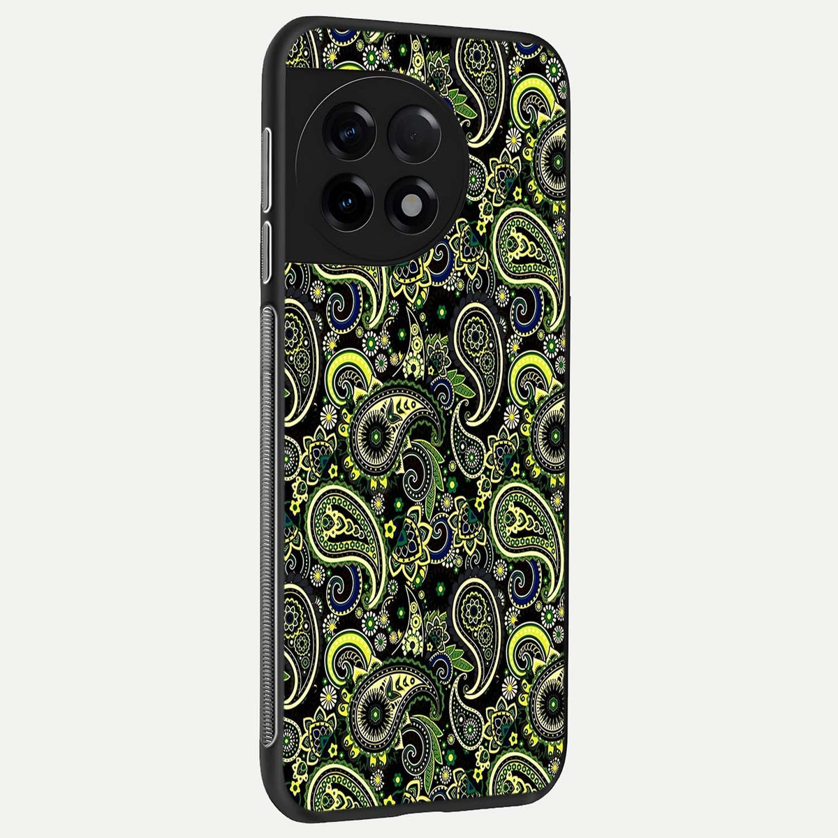  Green Lemon back cover For OnePlus 11R slim fit glass case with vibrant aesthetic design