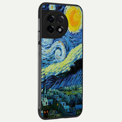  Inspired Van Gogh Art back cover For OnePlus 11R slim fit glass case with vibrant aesthetic design