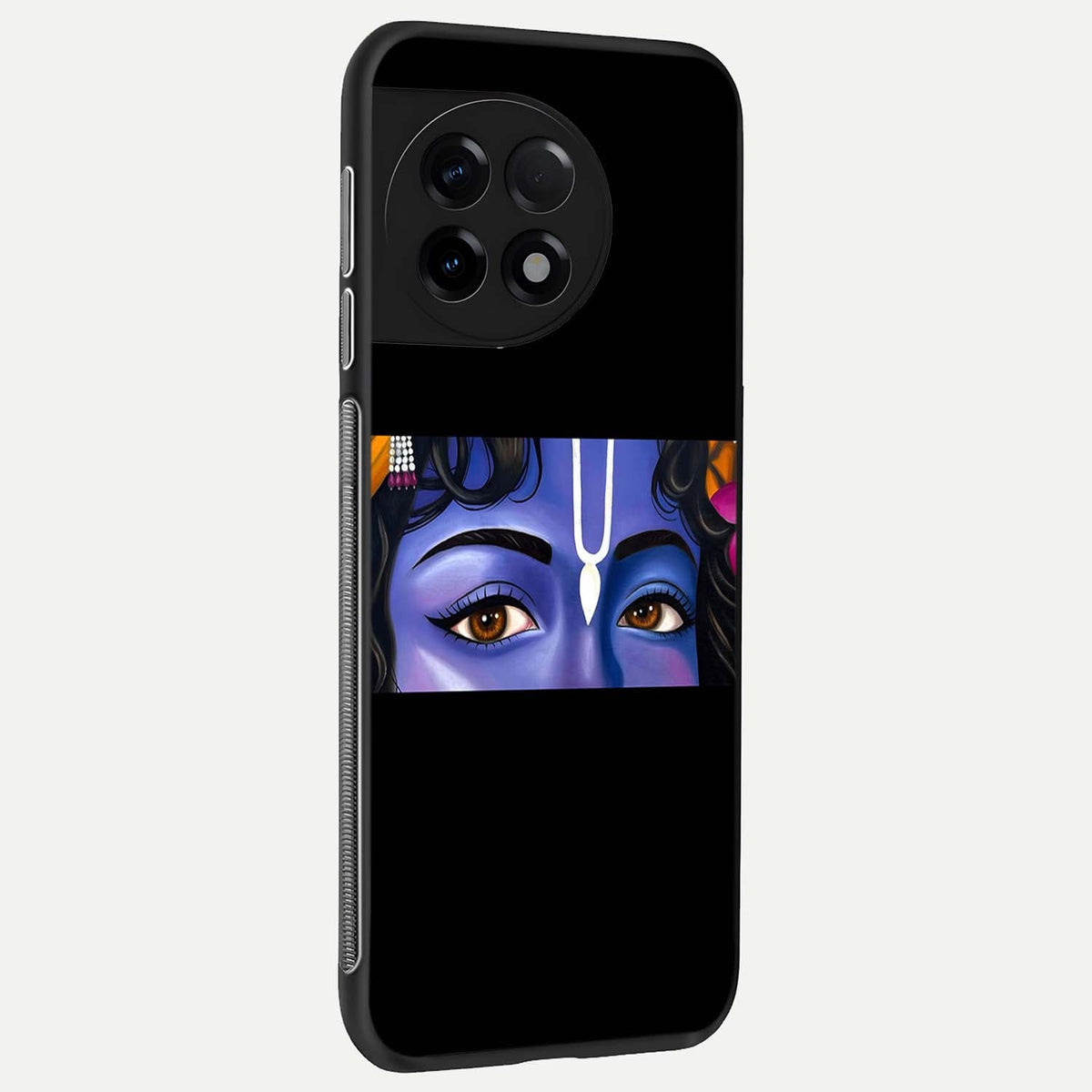  Krishna Eye back cover For OnePlus 11R slim fit glass case with vibrant aesthetic design