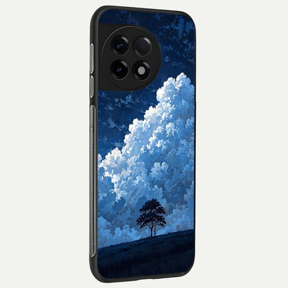  Midnight Sky Serenity back cover For OnePlus 11R slim fit glass case with vibrant aesthetic design