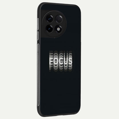  Mono Focus Vision back cover For OnePlus 11R slim fit glass case with vibrant aesthetic design