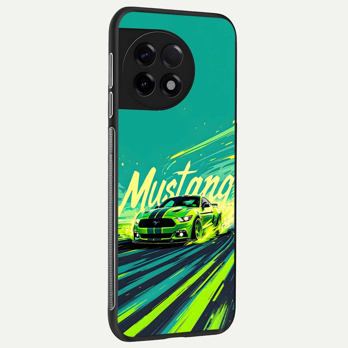  Mustang Bang back cover For OnePlus 11R slim fit glass case with vibrant aesthetic design