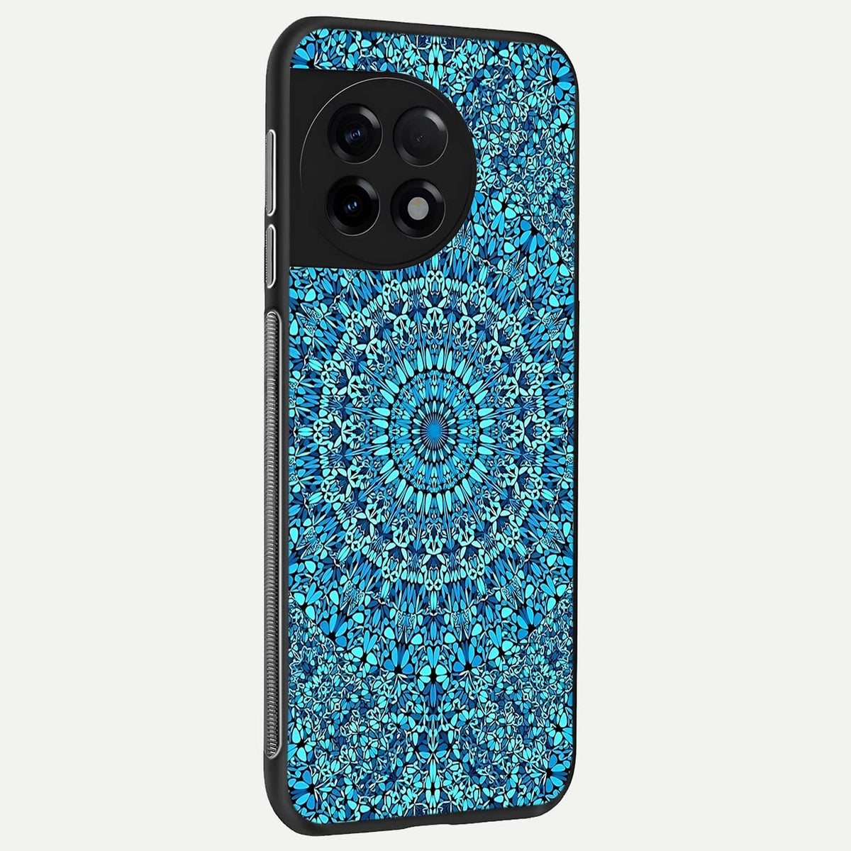  Ocean Bloom Mandala back cover For OnePlus 11R slim fit glass case with vibrant aesthetic design