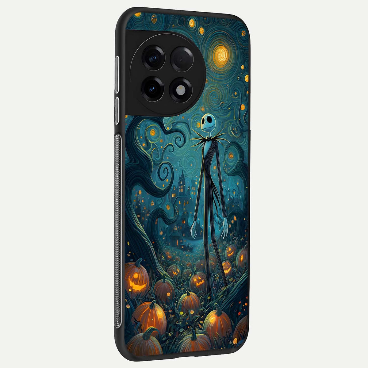  Pumpkin Moonlight Tale back cover For OnePlus 11R slim fit glass case with vibrant aesthetic design