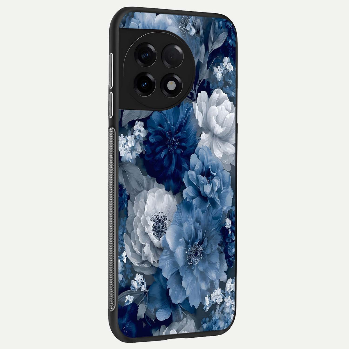  Royal Bloom Garden back cover For OnePlus 11R slim fit glass case with vibrant aesthetic design