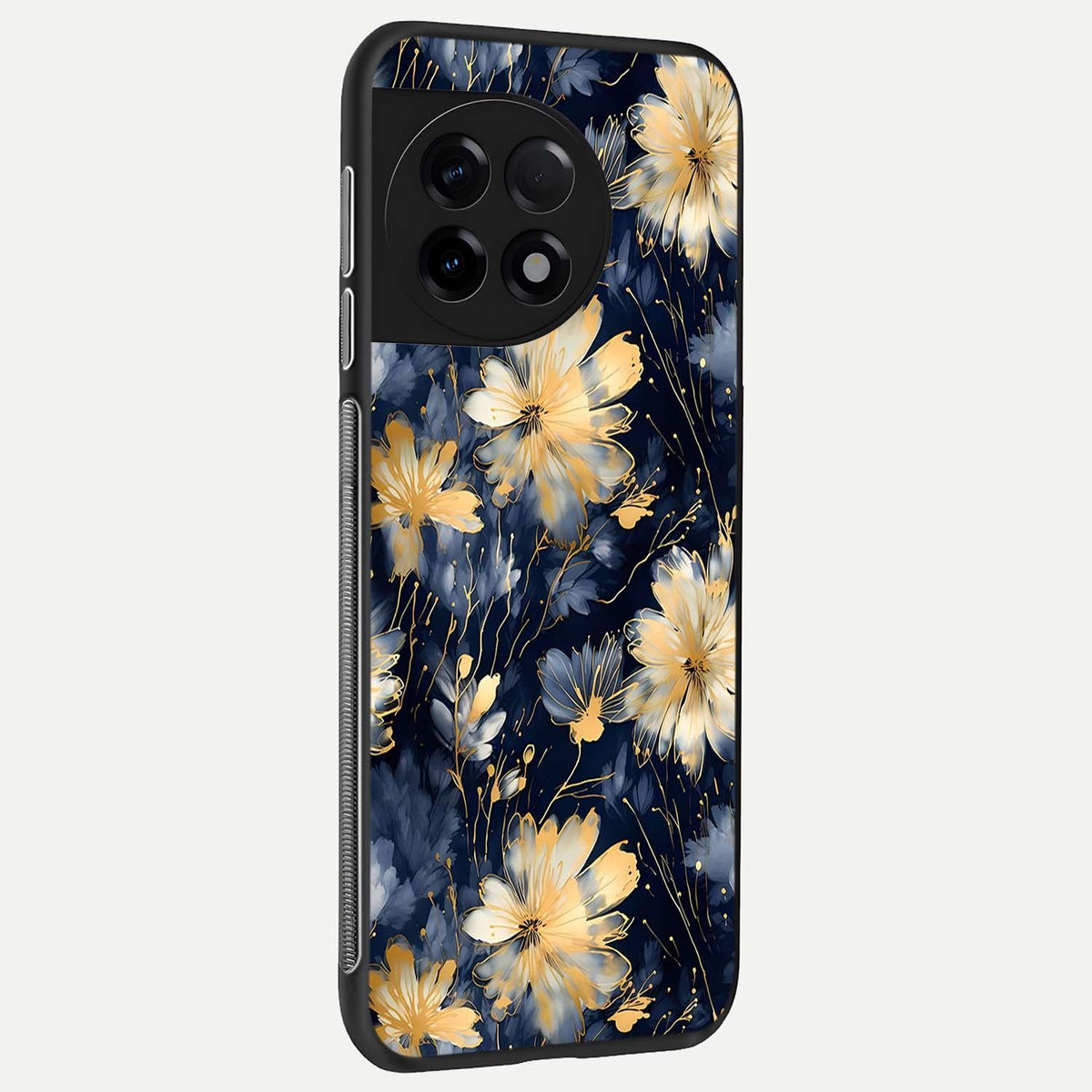  Royal Petal Dream back cover For OnePlus 11R slim fit glass case with vibrant aesthetic design