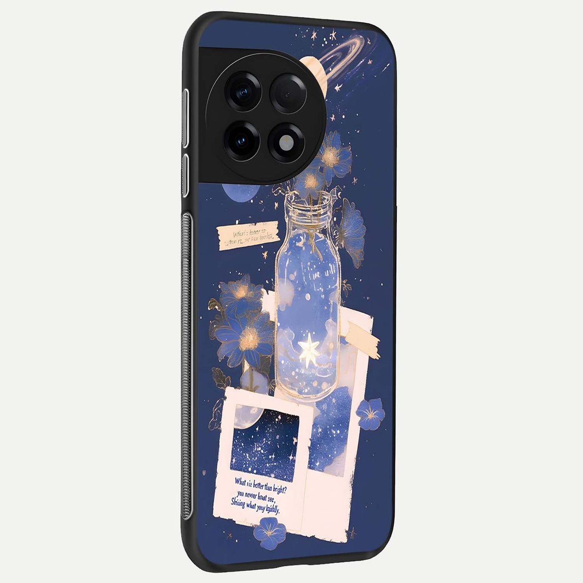  Starlit Cosmic Jar back cover For OnePlus 11R slim fit glass case with vibrant aesthetic design