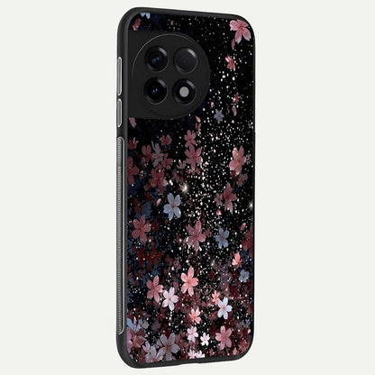  Starlit Flower Dreams back cover For OnePlus 11R slim fit glass case with vibrant aesthetic design