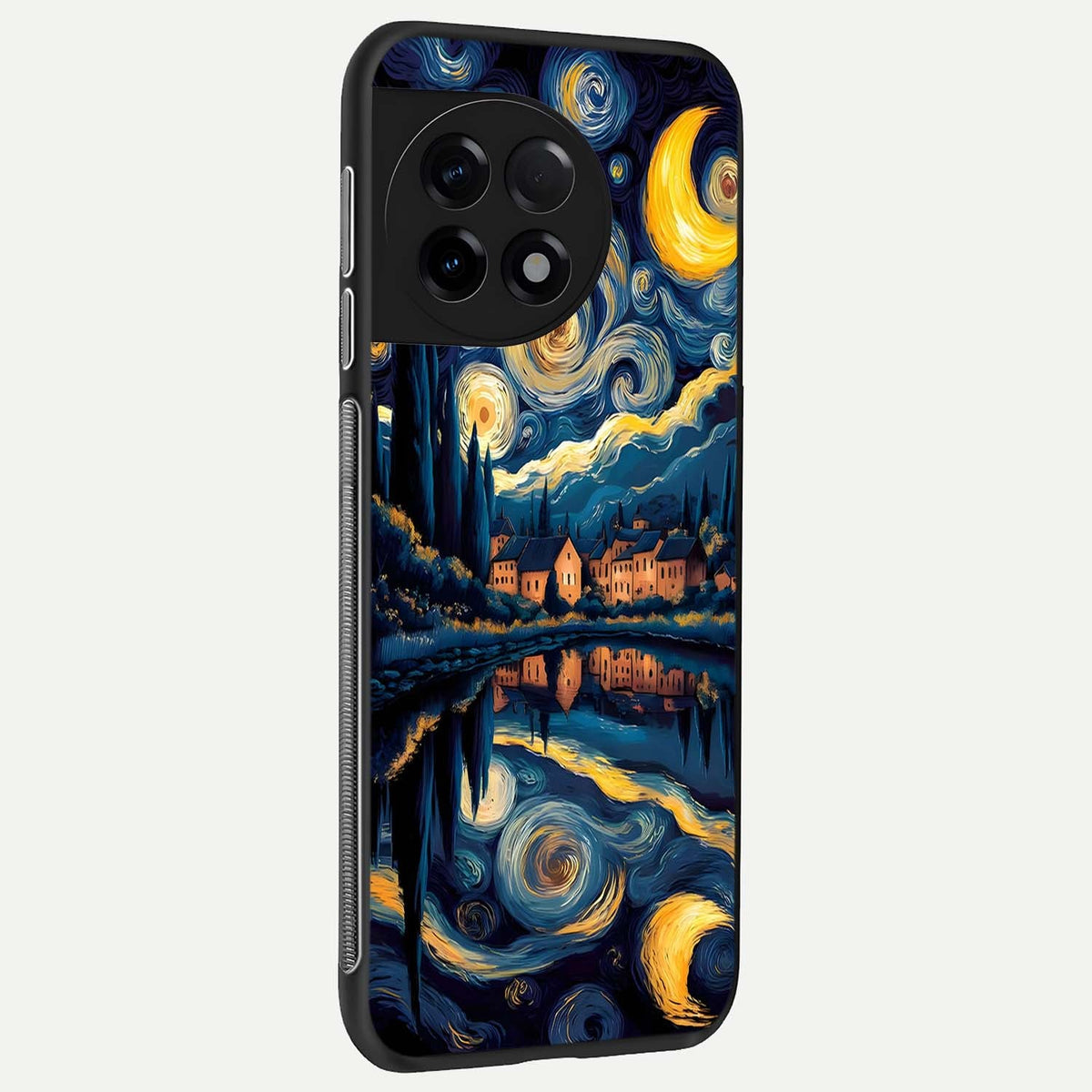 Starry Sky Serenity back cover For OnePlus 11R slim fit glass case with vibrant aesthetic design