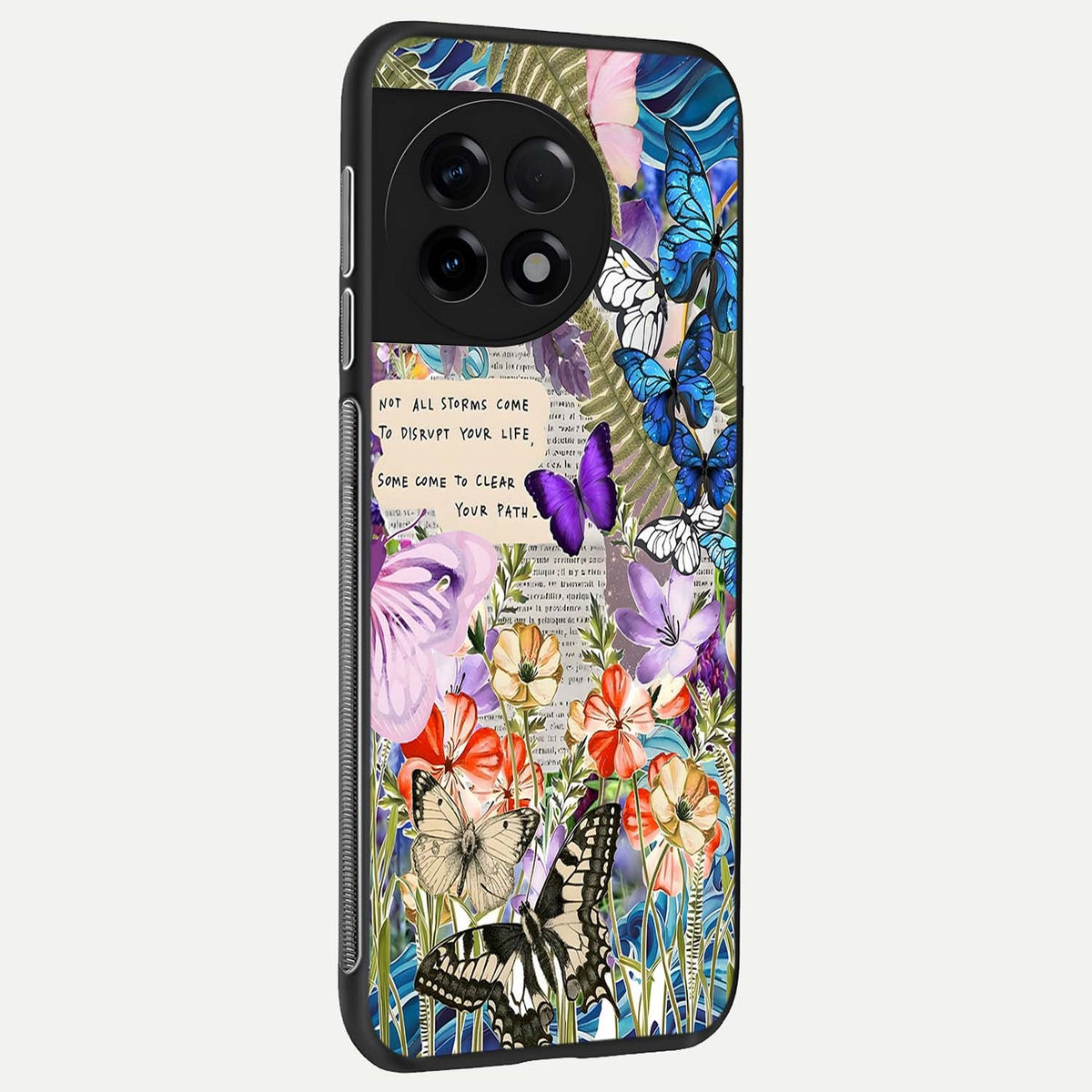  Storm Path Bloom back cover For OnePlus 11R slim fit glass case with vibrant aesthetic design