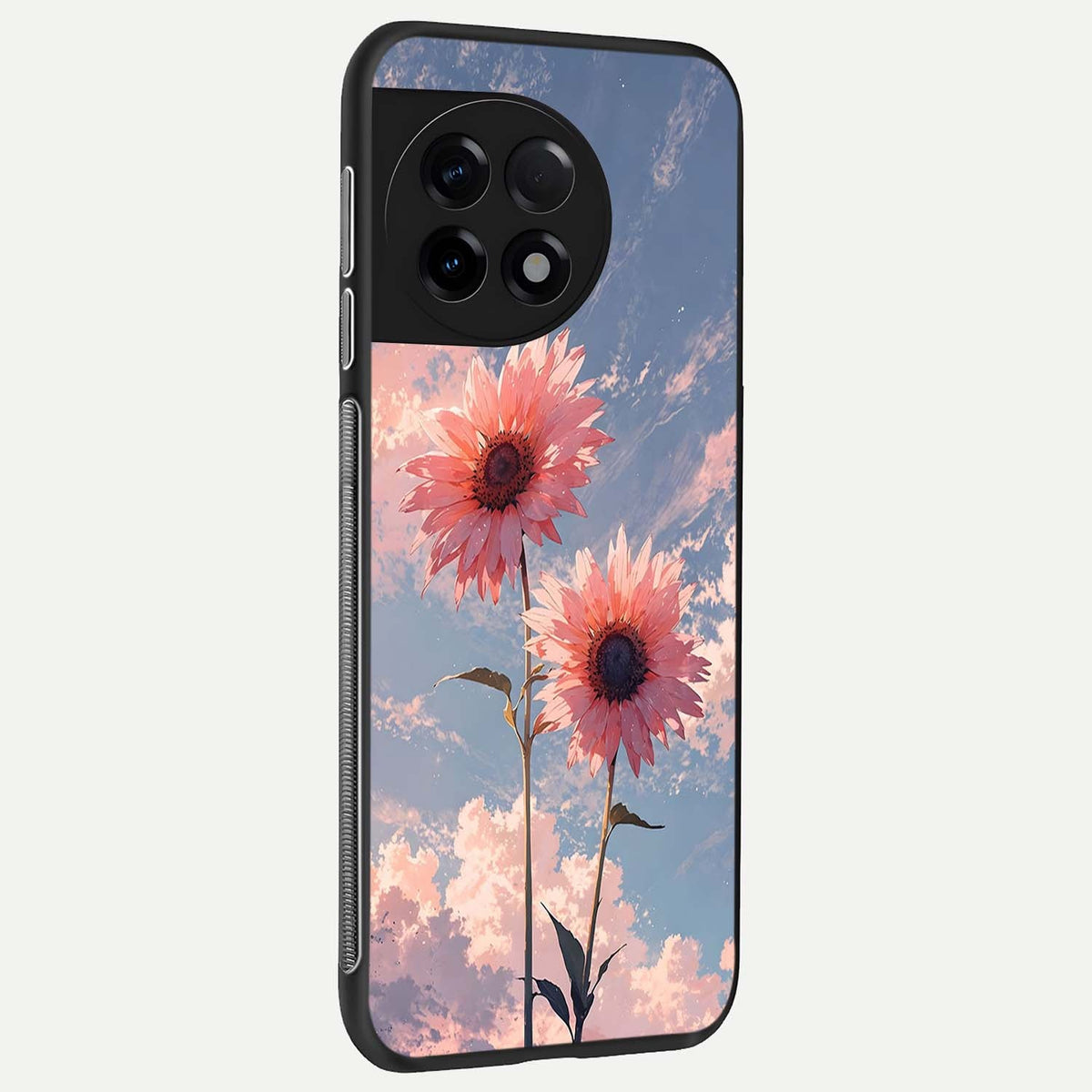  Sun Moon Balance back cover For OnePlus 11R slim fit glass case with vibrant aesthetic design