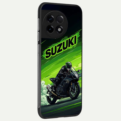  Suzuki Speed Beast back cover For OnePlus 11R slim fit glass case with vibrant aesthetic design