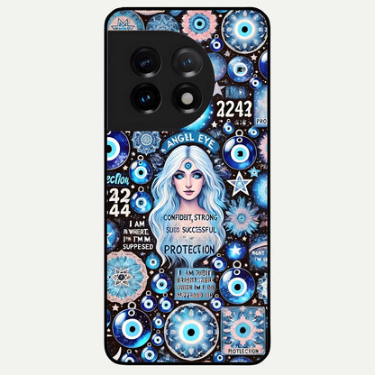  Angel Aura Shield Glass Case For OnePlus 11 back cover – full design glossy printed glass finish