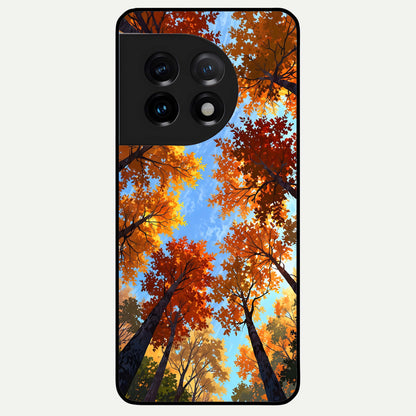  Autumn Sky Rise Glass Case For OnePlus 11 back cover – full design glossy printed glass finish
