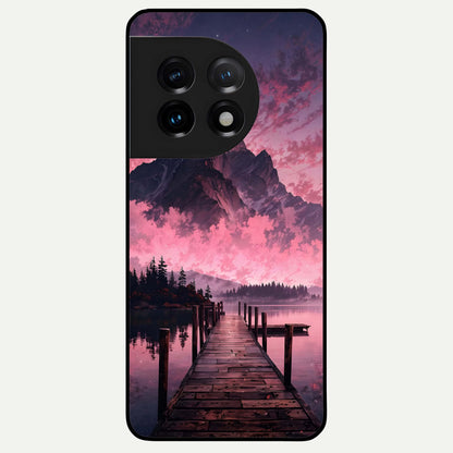  Beautiful Mountain View Glass Case For OnePlus 11 back cover – full design glossy printed glass finish