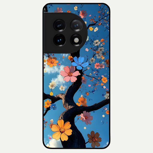  Blossom Dream Sky Glass Case For OnePlus 11 back cover – full design glossy printed glass finish