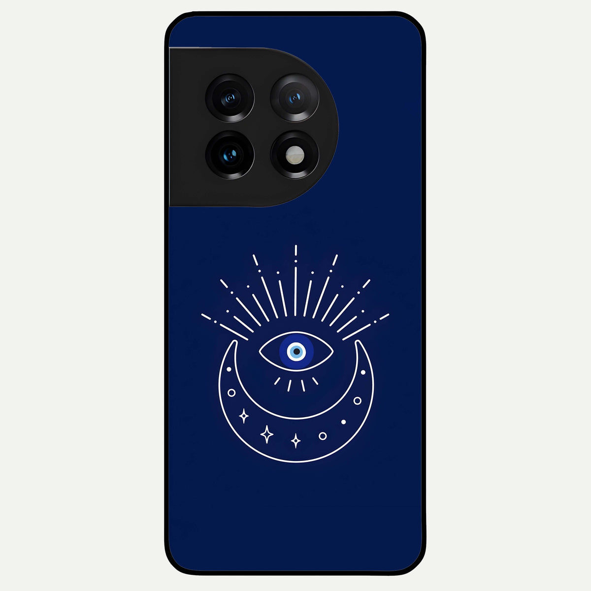 Blue Evil Eye Glass Case For OnePlus 11 back cover – full design glossy printed glass finish