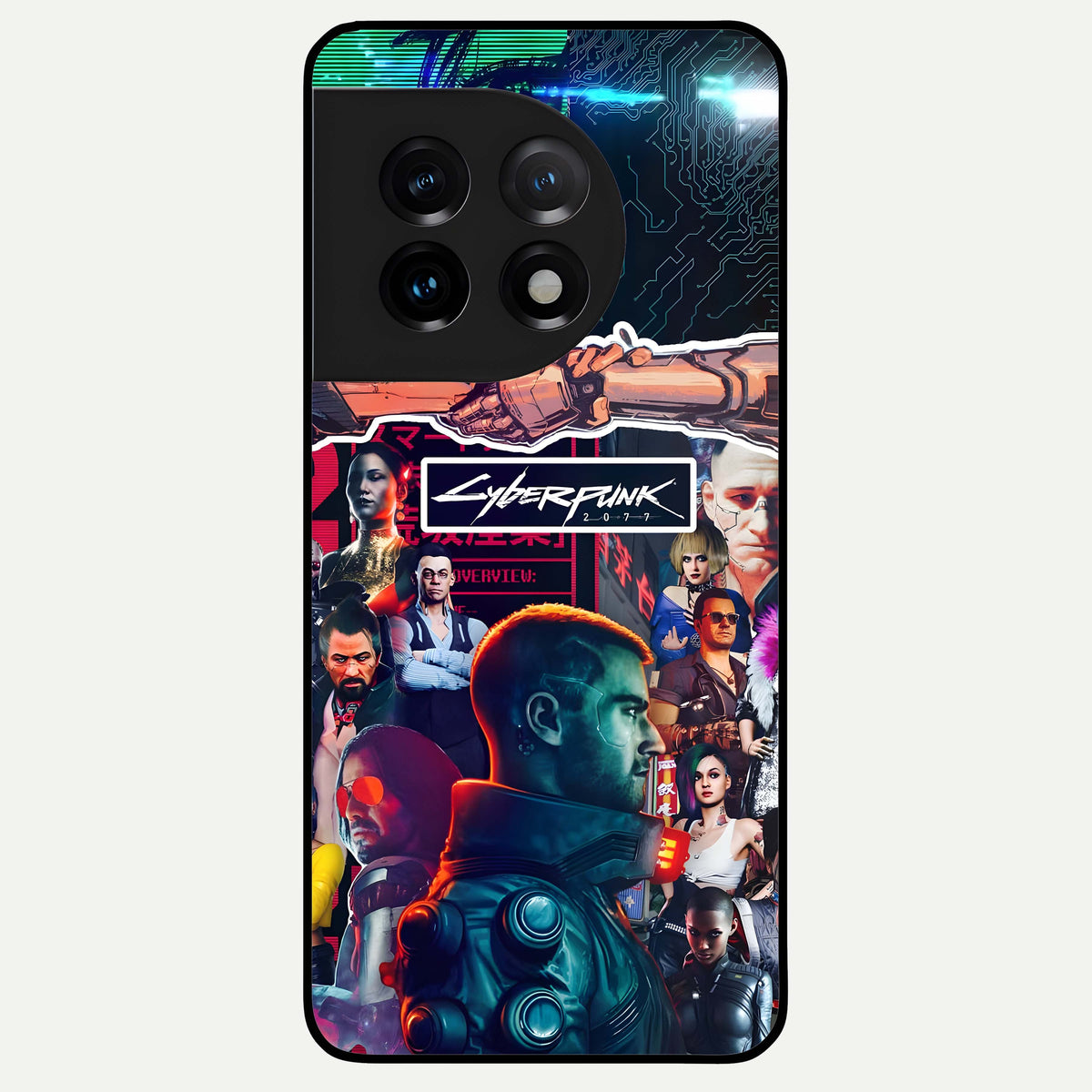  CYBERPUNK Legacy Glass Case For OnePlus 11 back cover – full design glossy printed glass finish