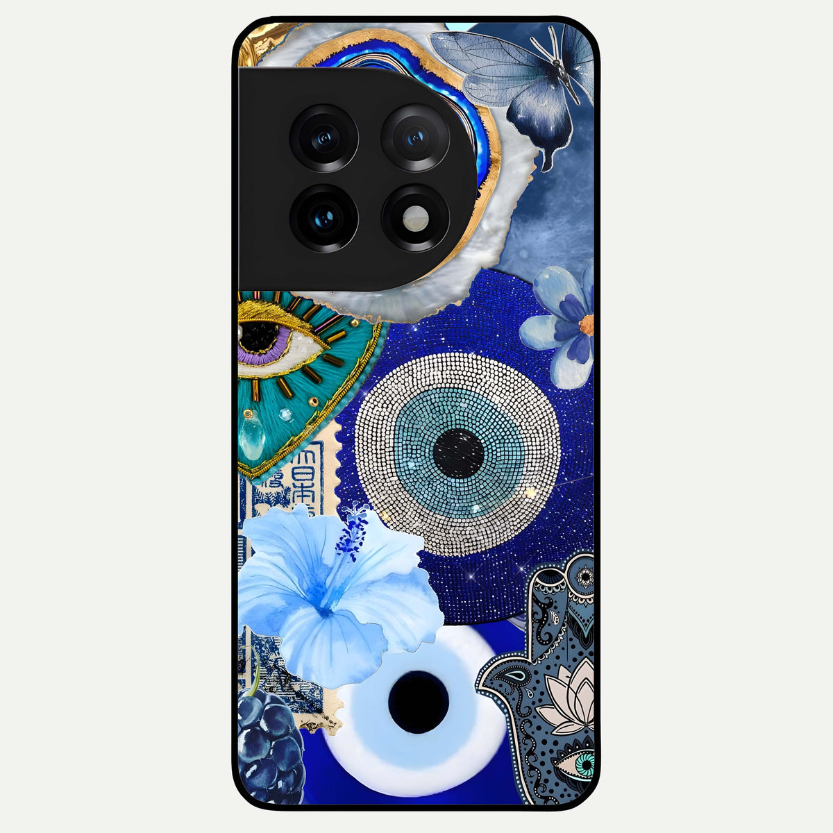  Celestial Blue Vision Glass Case For OnePlus 11 back cover – full design glossy printed glass finish
