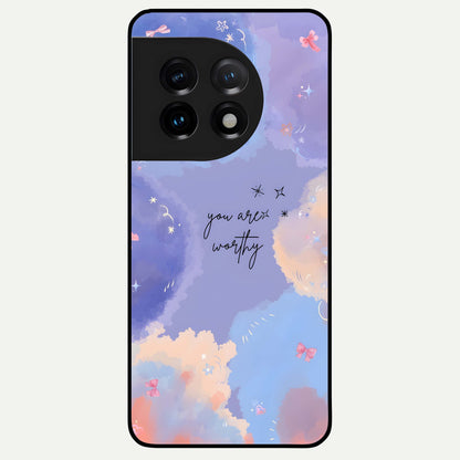  Celestial Cloud Magic Glass Case For OnePlus 11 back cover – full design glossy printed glass finish